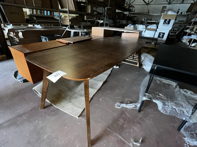 1 retro houten tafel - afbeelding 1 van  5