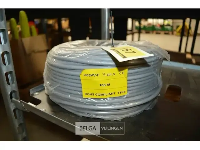1 rol aangebroken stroomkabel 3x6 1,5mm - afbeelding 2 van  2