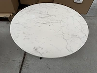 1 ronde bijzettafel - bianco + onderstel - h34cm - afbeelding 3 van  4