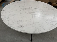 1 ronde bijzettafel - bianco + onderstel - h38cm - afbeelding 3 van  4