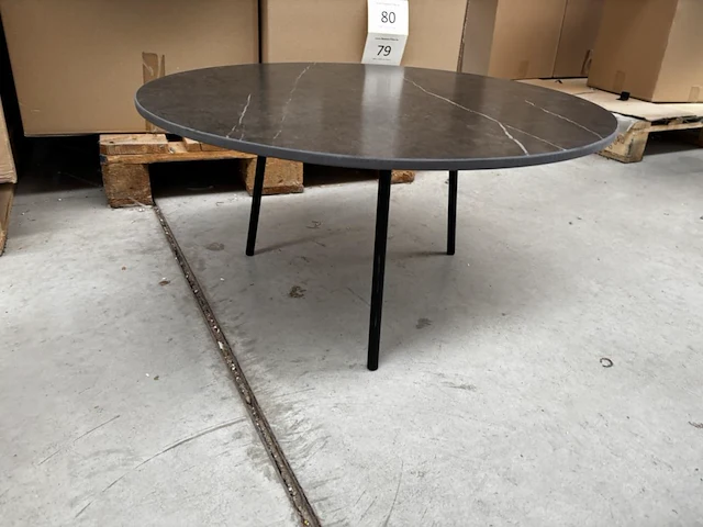 1 ronde bijzettafel - grigio + onderstel - h34cm - afbeelding 2 van  5