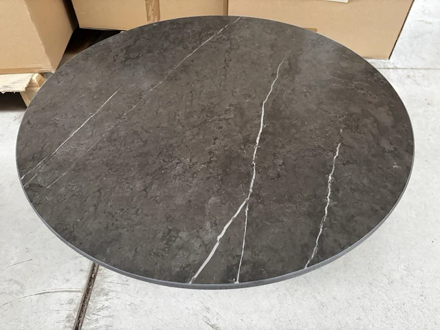 1 ronde bijzettafel - grigio + onderstel - h34cm - afbeelding 3 van  5