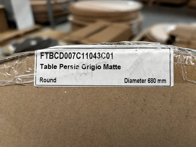 1 ronde bijzettafel - grigio + onderstel - h38cm - afbeelding 5 van  5