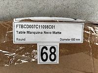 1 ronde bijzettafel - nero + onderstel - h34cm - afbeelding 5 van  5