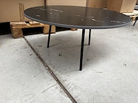 1 ronde bijzettafel - nero + onderstel - h34cm - afbeelding 3 van  5
