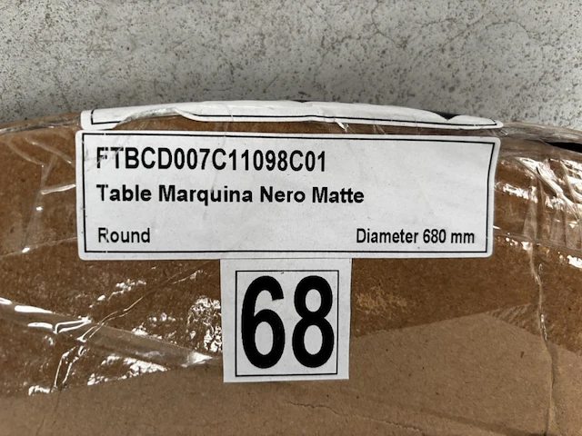1 ronde bijzettafel - nero + onderstel - h34cm - afbeelding 5 van  5