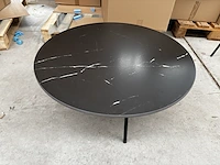 1 ronde bijzettafel - nero + onderstel - h38cm - afbeelding 1 van  4