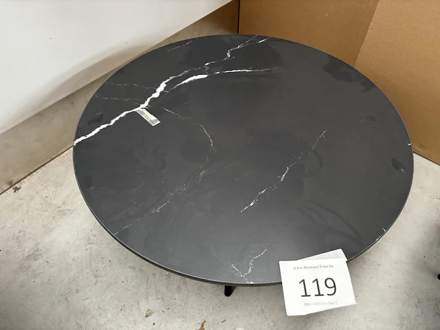 1 ronde bijzettafel - nero + onderstel - showroommodel - afbeelding 1 van  3