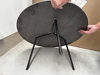1 ronde bijzettafel - nero + onderstel - showroommodel - afbeelding 3 van  3