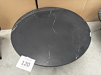1 ronde bijzettafel - nero + onderstel - showroommodel - afbeelding 1 van  3