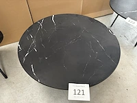 1 ronde bijzettafel - nero + onderstel - showroommodel - afbeelding 1 van  3