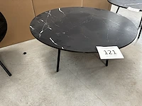 1 ronde bijzettafel - nero + onderstel - showroommodel - afbeelding 2 van  3