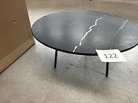 1 ronde bijzettafel - nero + onderstel - showroommodel - afbeelding 2 van  3