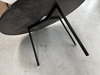 1 ronde bijzettafel - nero + onderstel - showroommodel - afbeelding 3 van  3