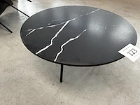 1 ronde bijzettafel - nero + onderstel - showroommodel - afbeelding 2 van  3