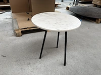 1 ronde koffietafel - bianco + onderstel - afbeelding 2 van  5
