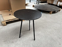 1 ronde koffietafel - nero + onderstel - afbeelding 2 van  5