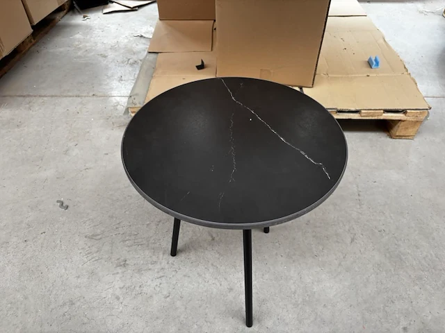 1 ronde koffietafel - nero + onderstel - afbeelding 1 van  5