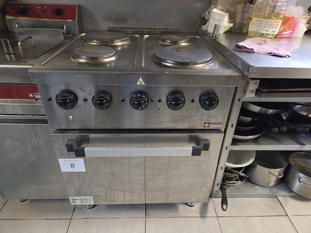 1 rvs fornuis diamond + rvs dampkap - afbeelding 1 van  9