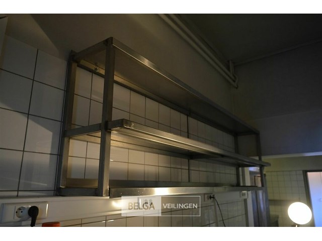 1 rvs keuken hang rek 2,40x70 cm - afbeelding 1 van  3
