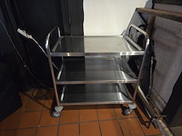 1 rvs verrijdbare kar - afbeelding 1 van  2