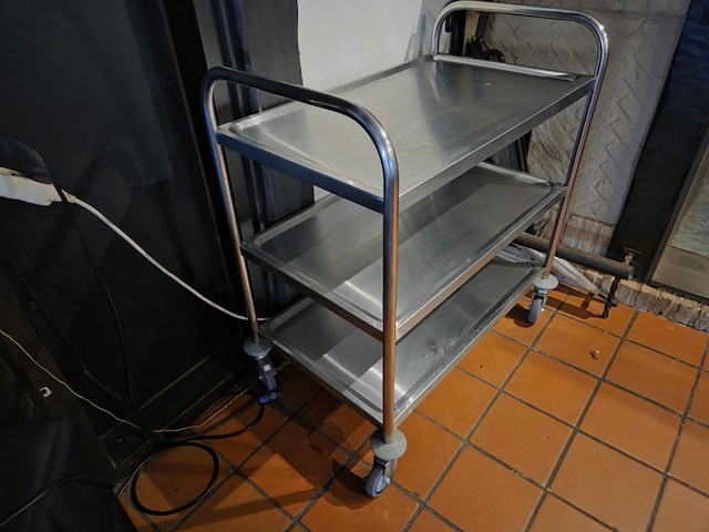 1 rvs verrijdbare kar - afbeelding 2 van  2