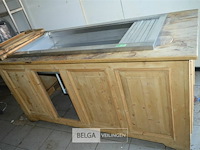1 saladbar ingewerkt in een houten kast 1,90 x90 x 92 - afbeelding 1 van  4