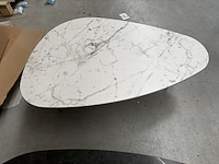 1 salontafel organische vorm - bianco + onderstel - afbeelding 2 van  4