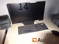 1 set computerapparatuur zoals 2 futji-torens, 1 merk minder ronde, 1 zp450-ticket printer, 1 modem, 1 futji-computer scherm, 1 merk minder toetsenbord, 1 kyocera printer, 1 acer-scherm, 1 logitech-toetsenbord, 1 telefoon, 1 futji-computertoren, 1 planningspaneel, 1 synology nas - afbeelding 10 van  12