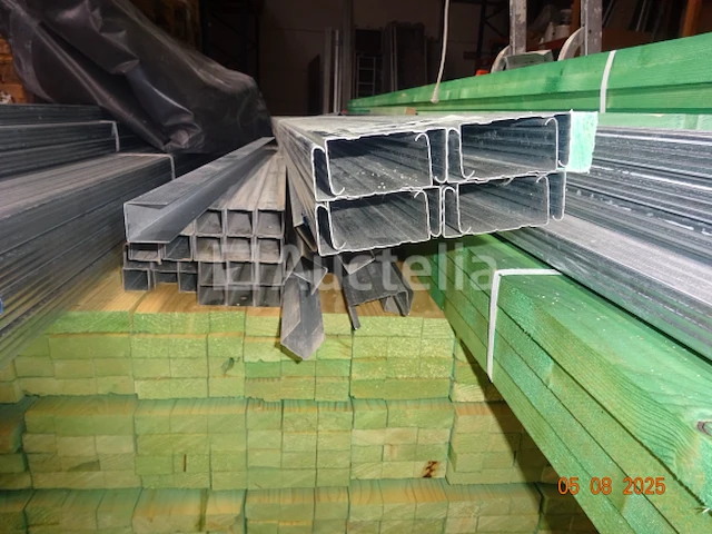 1 set metalen profielbalken - 4m lang - afbeelding 1 van  4