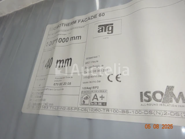 1 set van 100 geïsoleerde gevelpanelen, type 60, afm. l500xl1000xe140mm - afbeelding 1 van  1