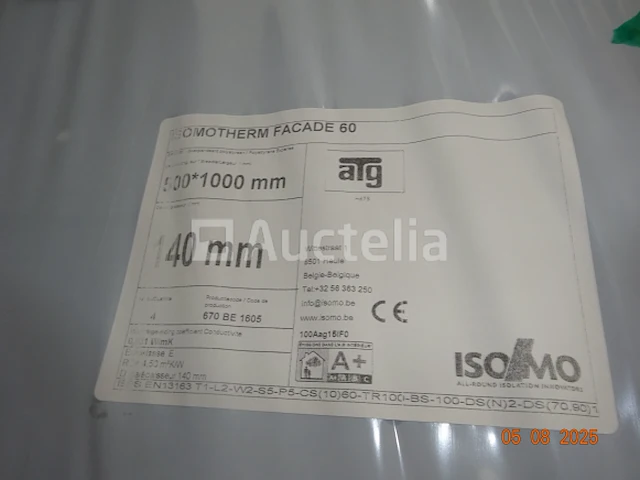 1 set van 16 geïsoleerde gevelpanelen, type 60, afm. l500xl1000xe140mm - afbeelding 2 van  2