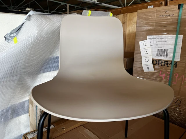 1 set van 4 ecru stoelen - afbeelding 3 van  3