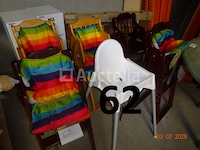 1 set van 6 kinderstoelen, 1 rechthoekige tafel met chinese decoratie 120/80/75 - afbeelding 2 van  2