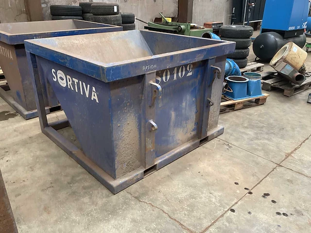 1 sortiva plaatstalen afvalcontainer - afbeelding 1 van  5