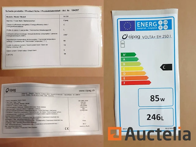 1 stuk cipag rvs inbouwboiler volta+ eh 250 i - afbeelding 7 van  7