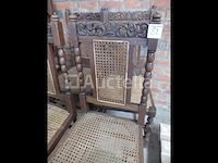 1 tafels + 4 stoelen + 2 vintage fauteuils - afbeelding 2 van  6