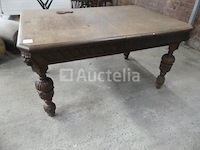 1 tafels + 4 stoelen + 2 vintage fauteuils - afbeelding 3 van  6