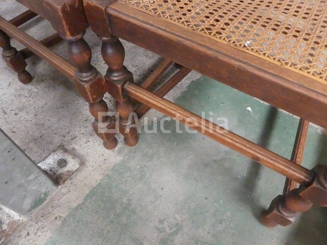 1 tafels + 4 stoelen + 2 vintage fauteuils - afbeelding 4 van  6