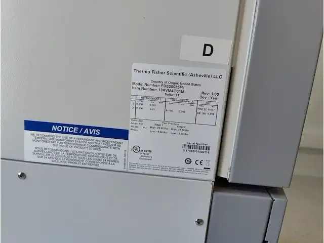1 ultra koel/vriezer thermo scientific fde30086fv np: € 10000 - afbeelding 9 van  13