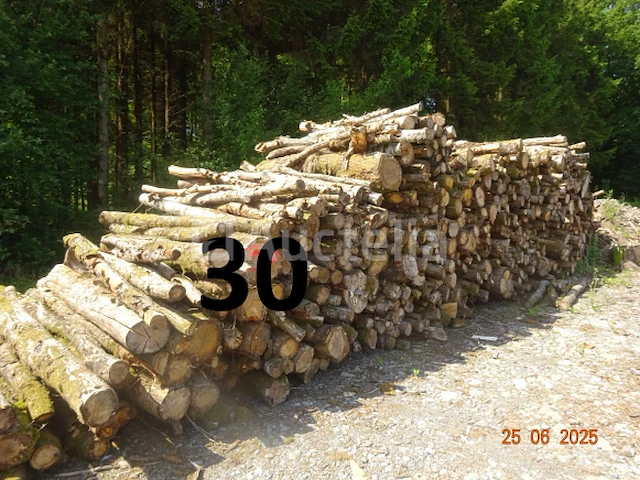 1 voorraad hout over een lengte van +/- 11m bij een hoogte van 2m50 - afbeelding 3 van  3