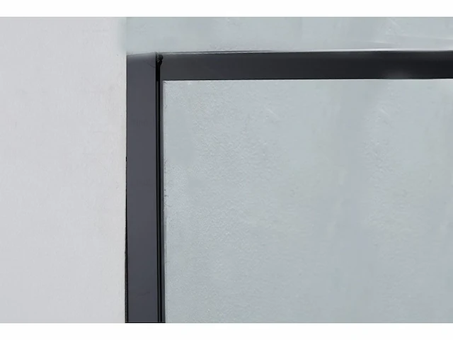 1 x 140x200 kare inloopdouche met mat zwart frame - afbeelding 3 van  7