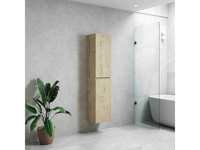 1 x 160cm design kolomkast licht eik - afbeelding 1 van  2