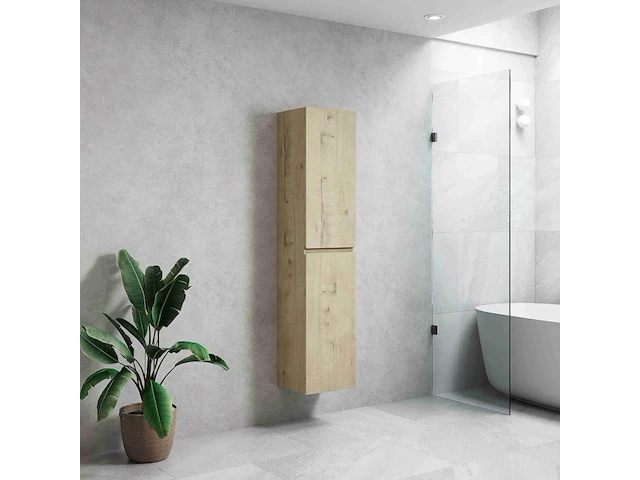 1 x 160cm design kolomkast licht eik - afbeelding 1 van  2