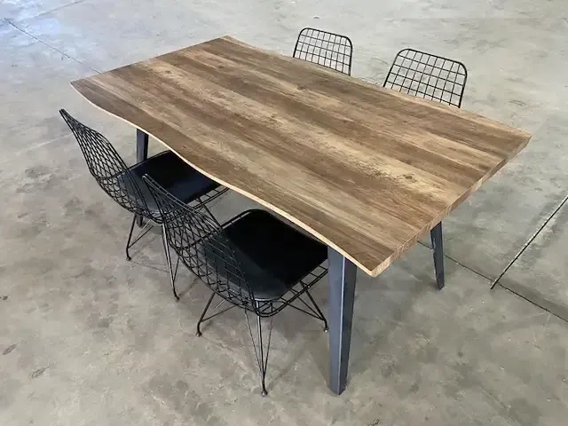 1 x 160cm eettafel met 4 stoelen - afbeelding 2 van  9