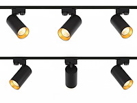 1 x 2 meter railsysteem met 6 st railspot gu10 fitting met ring - afbeelding 2 van  9