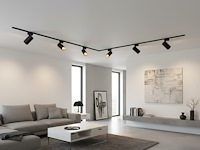 1 x 2 meter railsysteem met 6 st railspot gu10 fitting met ring - afbeelding 5 van  9