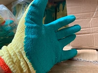 1 x 240st latex coating werkhandschoenen - groen - afbeelding 2 van  2