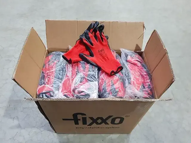 1 x 240st. multifunctionele flex werkhandschoenen - rood - afbeelding 1 van  3
