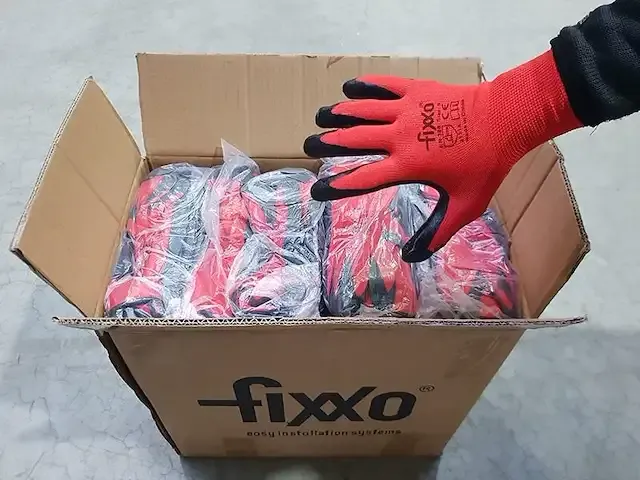 1 x 240st. multifunctionele flex werkhandschoenen - rood - afbeelding 2 van  3